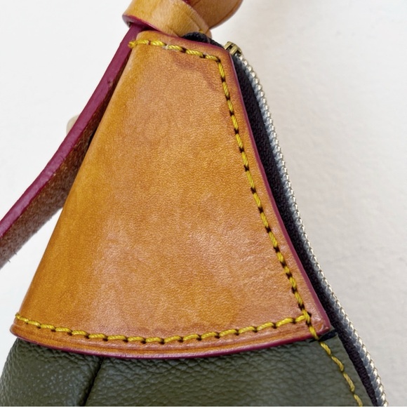 Dooney and Bourke Olive Green Rebecca Pebble Grain Hobo Bag - Picture 8 of 11